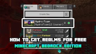 How To Get REALMS For FREE In Minecraft 116 Minecraft PE Windows 10 amp Xbox One [upl. by Lewan]