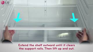 LG Refrigerator Shelf Adjustment and Removal [upl. by Netsreik]