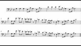 Imperial March  trombone sheet music [upl. by Koo]