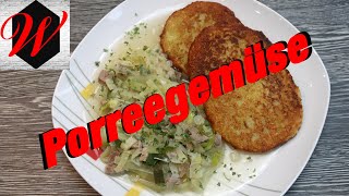 Porreegemüse einfach und lecker  4k Video [upl. by Nrobyalc]