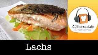 Lachs braten mit Haut  richtig knusprig und saftig [upl. by Atteloc]