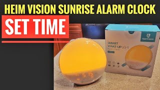 SET TIME Heim Vision Sunrise Alarm Clock 80S CHANGE TIME [upl. by Adai]