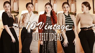 16 VINTAGE OUTFIT IDEAS for Autumn amp Winter  Lookbook [upl. by Jecoa807]