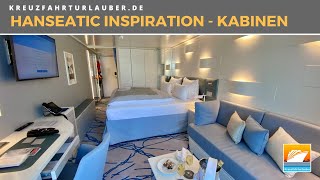 HANSEATIC inspiration  Alle Kabinen amp Suiten an Bord im Rundgang  HapagLloyd Cruises [upl. by Nivrag]