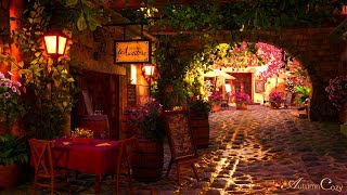 COZY ITALIAN RESTAURANT PATIO AMBIENCE Music from Another Room Peaceful Chatter Relaxing Nature [upl. by Seravat]