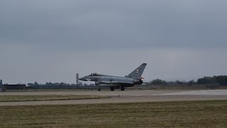 Eurofighter Typhoon landing at RAF Coningsby 190924 [upl. by Aicined]