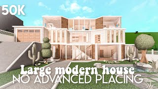 50k No advanced placing large modern house  Bloxburg build [upl. by Ennairod]