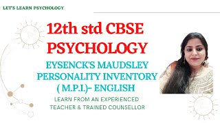 Eysencks Maudsley Personality Inventory MPI [upl. by Helbon173]