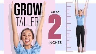 7 Stretches to Grow Taller amp Improve Posture  BONUS Tips [upl. by Trinity703]