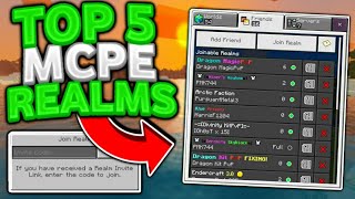 Top 5 Realms SMP To Join REALM CODE  Minecraft Pocket Edition PE 10 Xbox PS4 Switch [upl. by Balf]