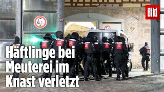 Gefängnismeuterei Polizei stürmt Knast in Thüringen  JVA Untermaßfeld [upl. by Assenay]